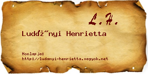 Ludányi Henrietta névjegykártya