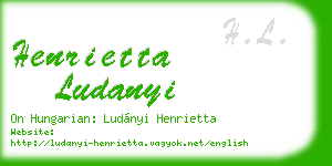 henrietta ludanyi business card